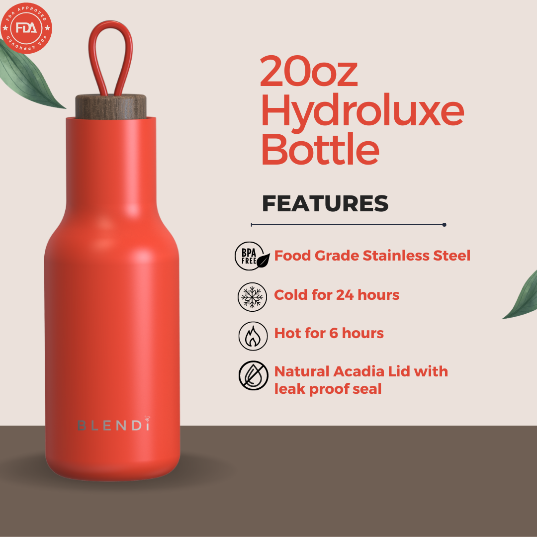 Red BLENDI water bottle