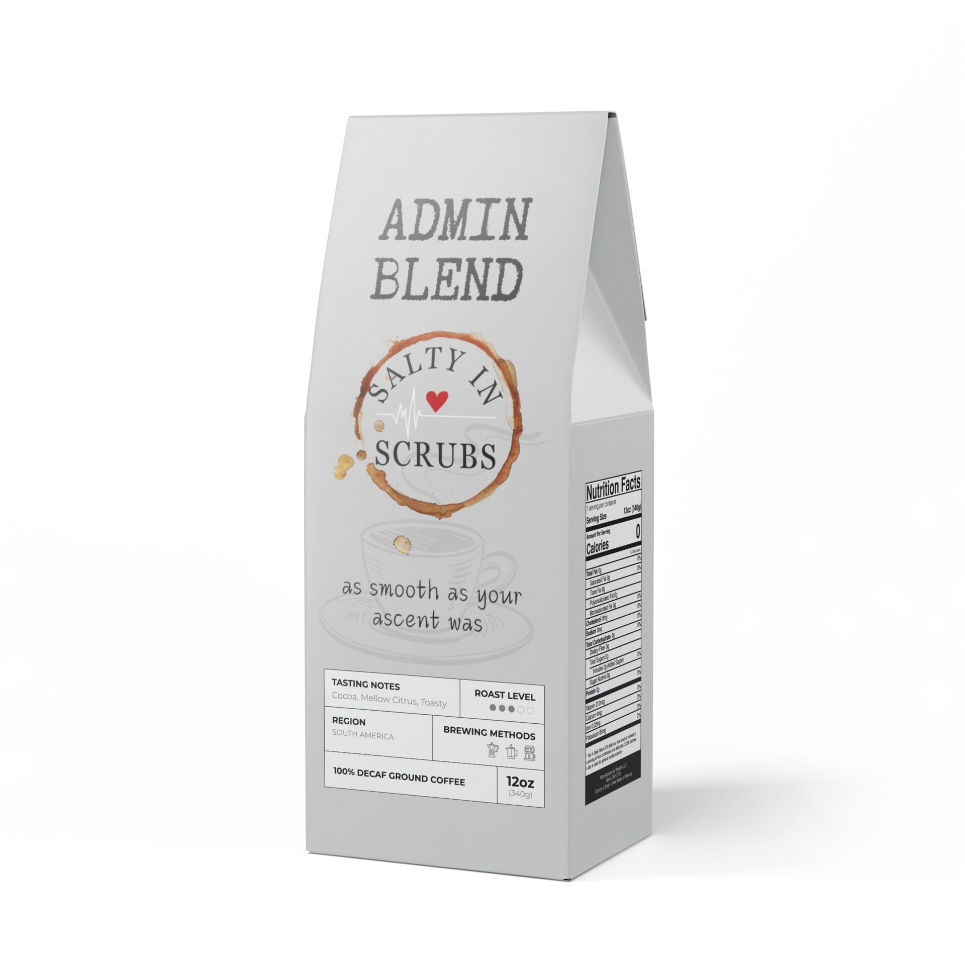 salty in scrubs admin blend coffee