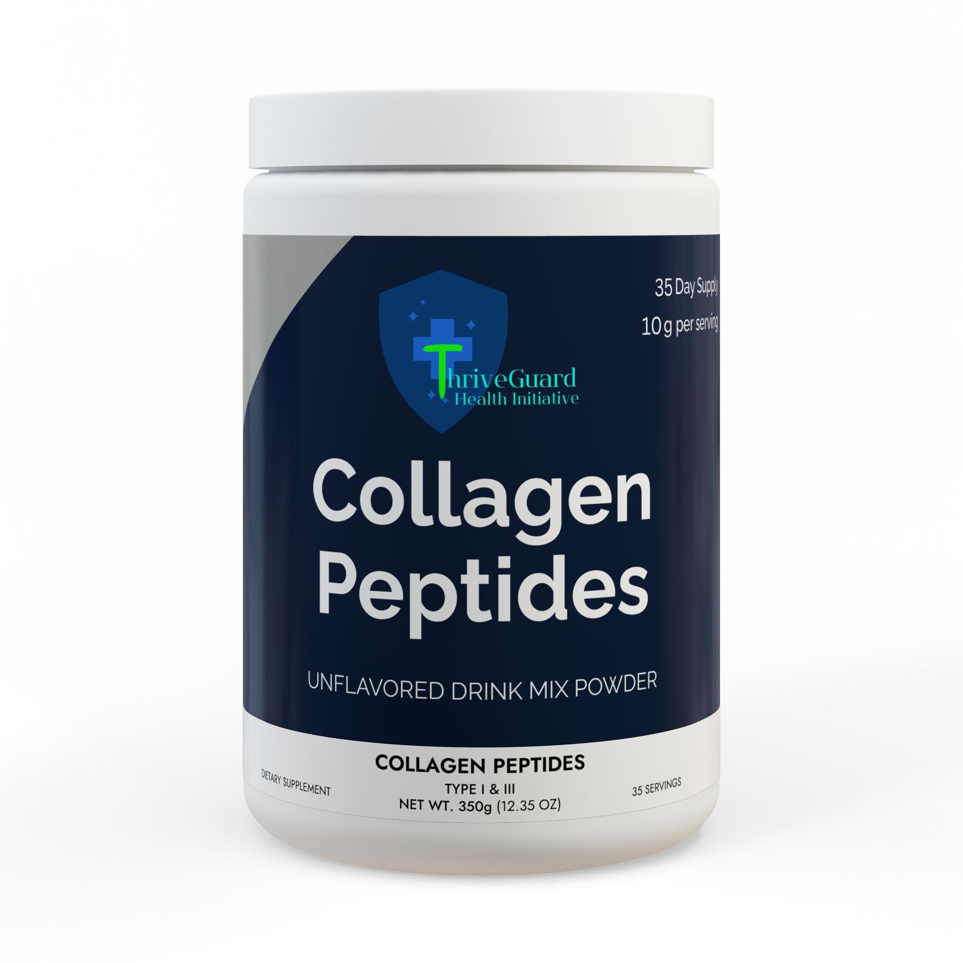 Collagen Peptides Type I & III Supplement (350g, 12.3oz)