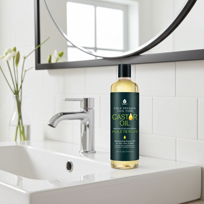 100% Pure Cold Pressed Castor Oil – Healthcare Worker Self-Care for Hair, Skin & Nails