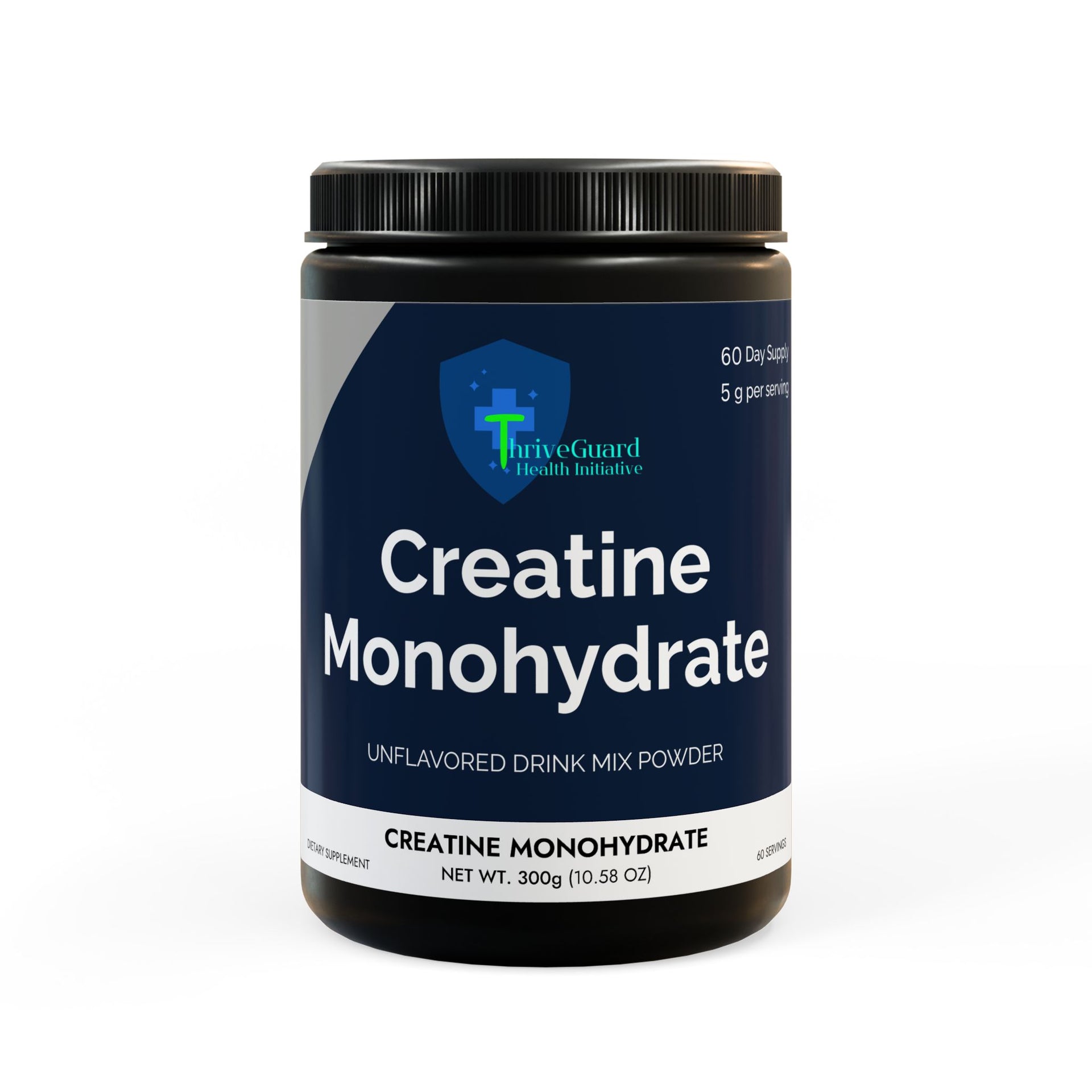 Creatine Monohydrate Supplement (300g, 10.58oz) by Thrive Guard Health Initiative