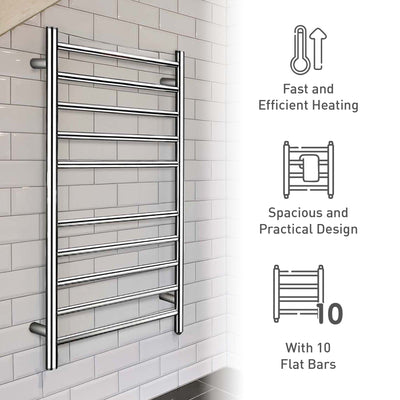 10 bar Stainless Steel Wall Mounted Electric Towel Warmer