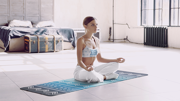 Yoga Mat | 6mm Thick | Blue | Non-Slip | Eco Friendly | Yune Yoga | Diamond