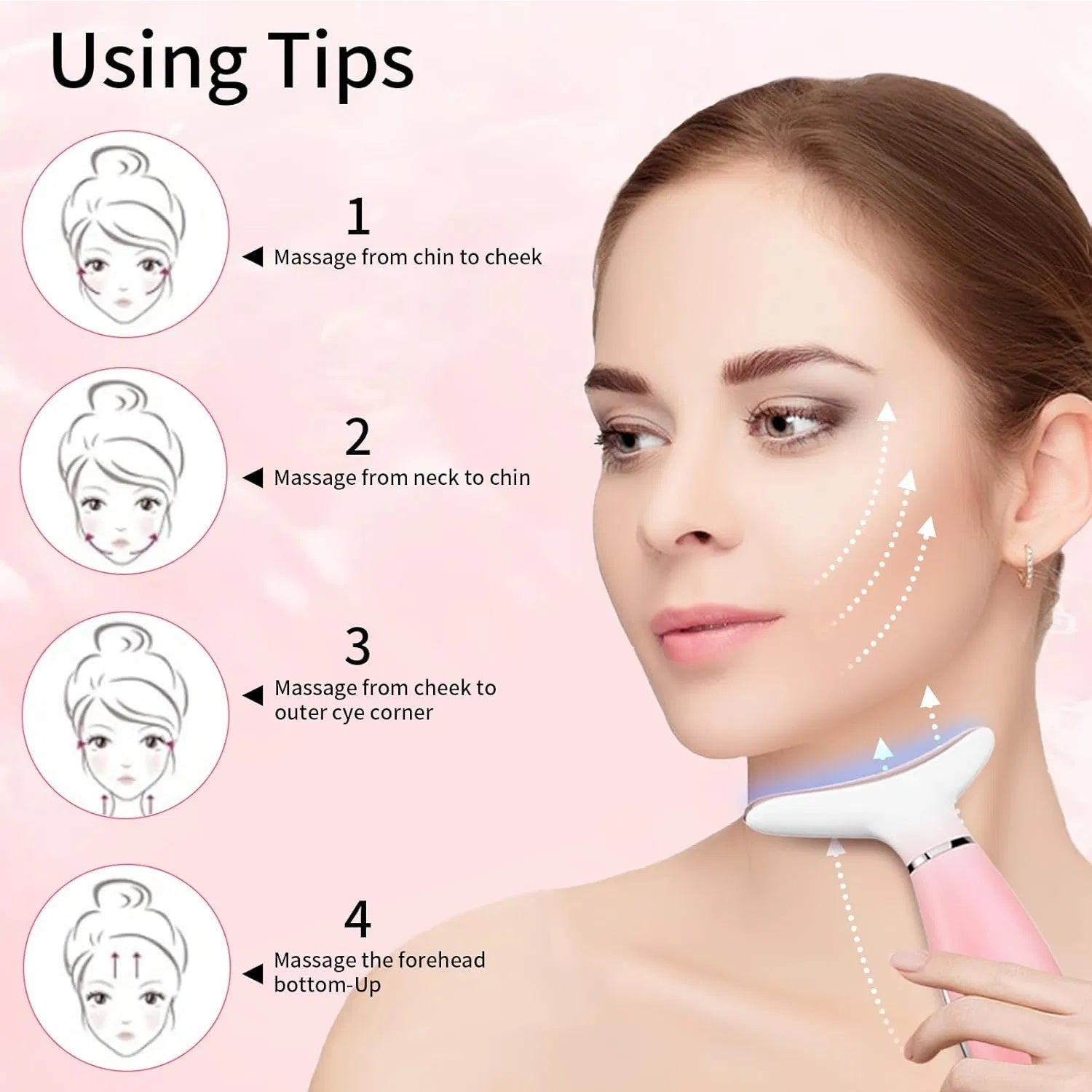 Neck Face Massager, Skin Care Face Massage Tool, 3-in-1 Facial