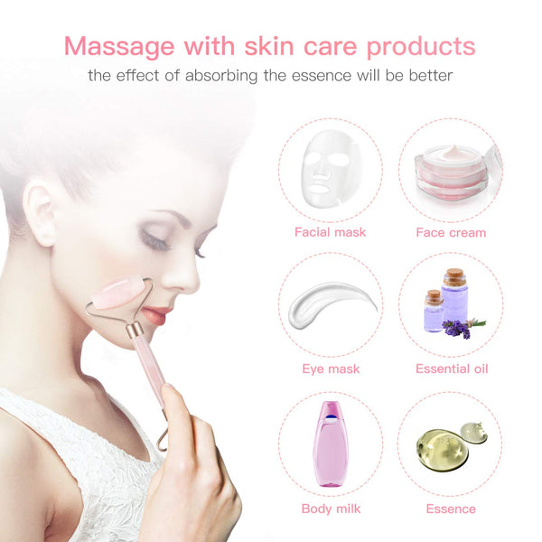 rose quartz facial massager with dual head massagers with ideas for use with skin care