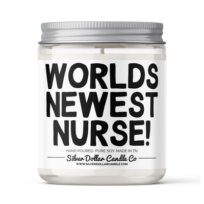 Worlds Newest Nurse Candle - 9/16oz 100% All-Natural Handmade Soy Wax