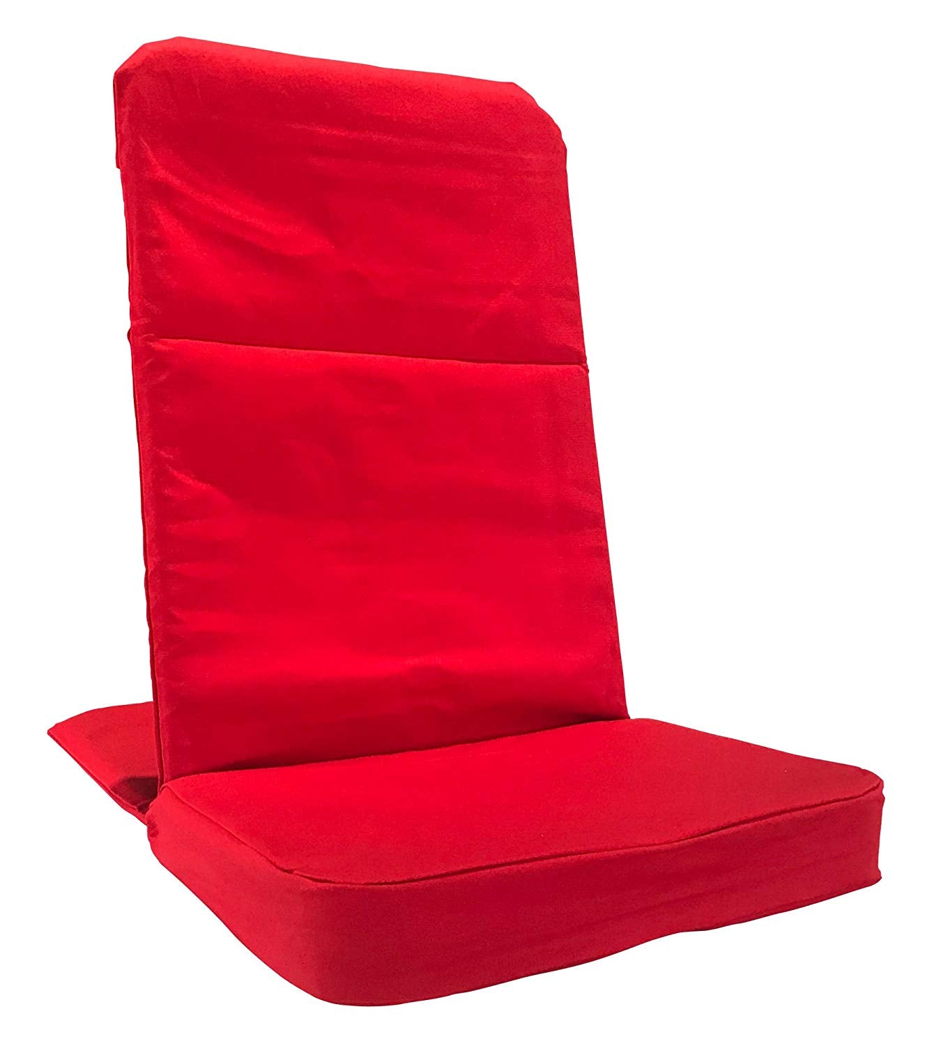 Red folding chair on a white background