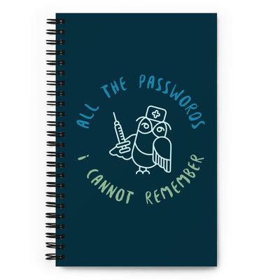 All The Passwords Spiral notebook