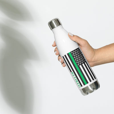 Thin Green Line Stainless Steel Water Bottle