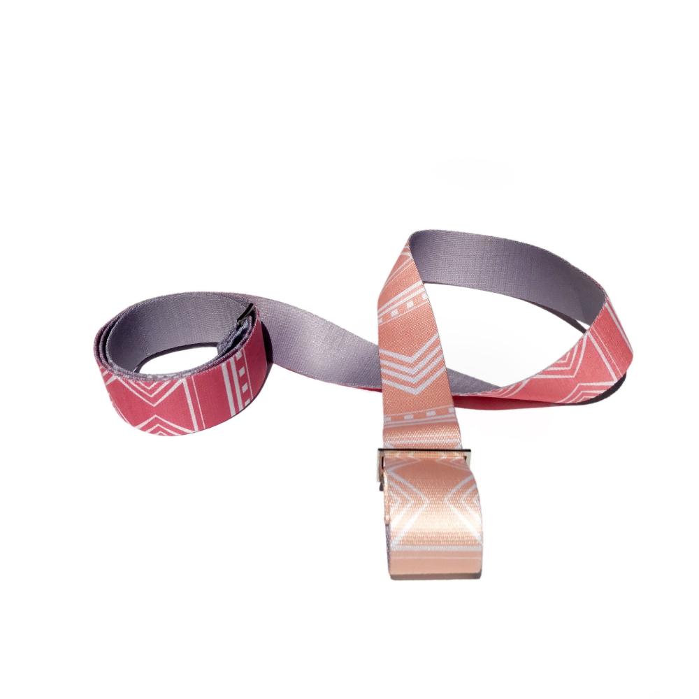 Cassady Yoga Strap – Pink Stretching Strap w/ Metal Buckles | Yune Yoga