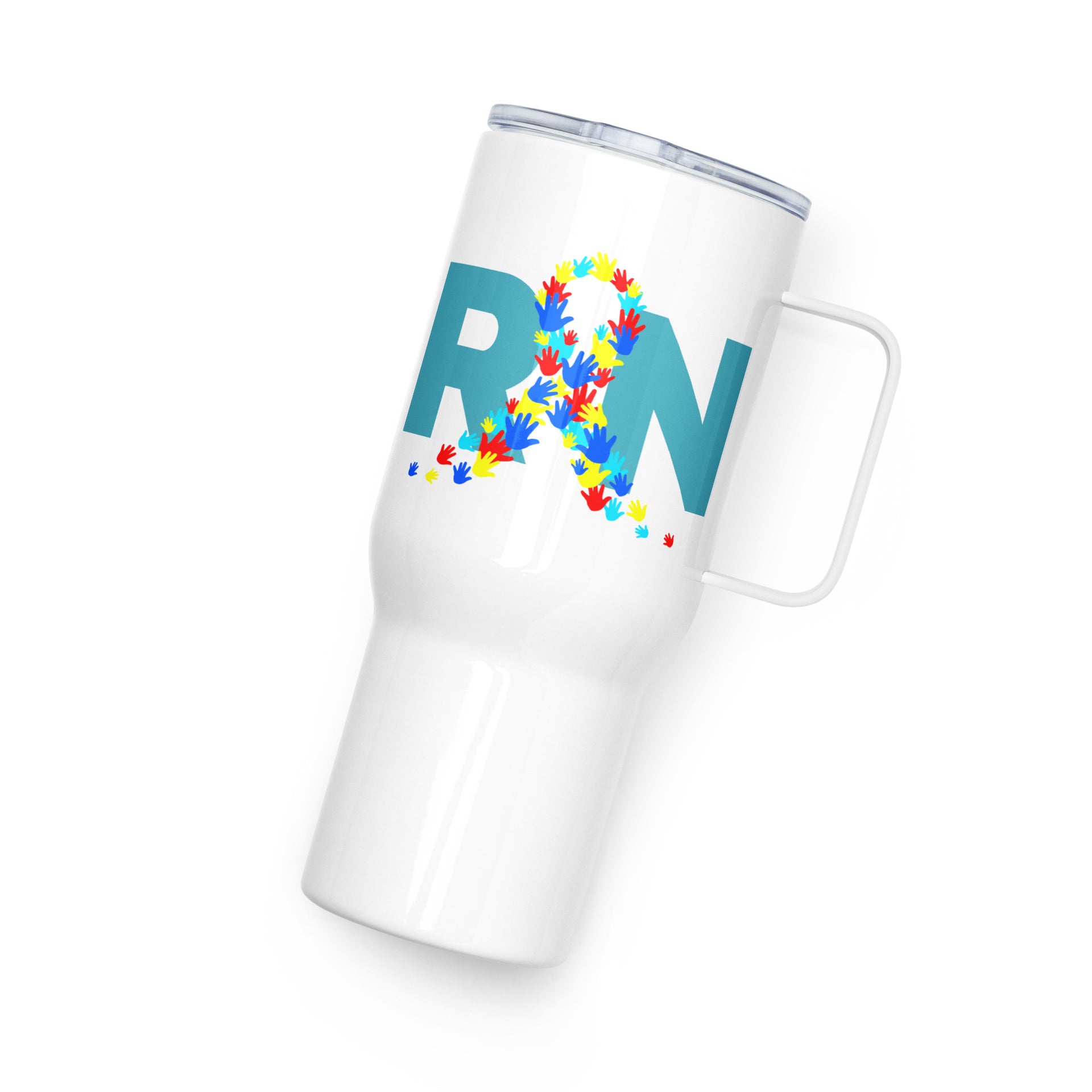 RN Autism awareness travel cup