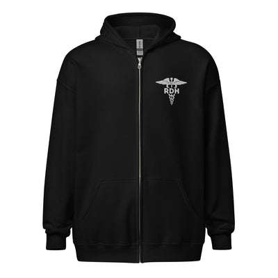 RDH Caduceus Embroidered Zip-Up Hoodie