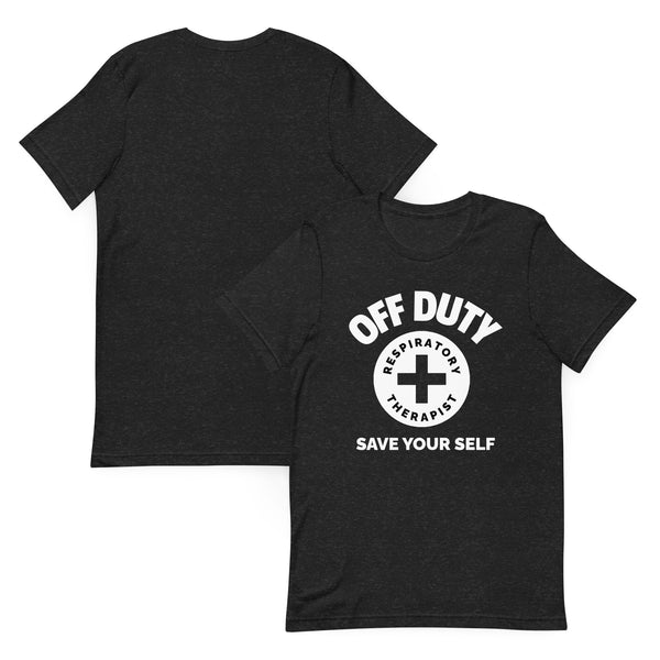 black off duty rt save yourself t-shirt